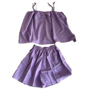 Women's Two Piece Spaghetti Strap and Shorts Pajamas Size M #260262